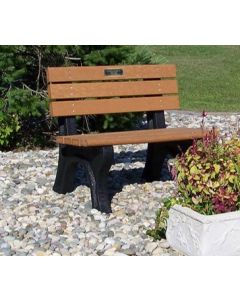 4 Foot Park Classic Memorial Bench with Plaque