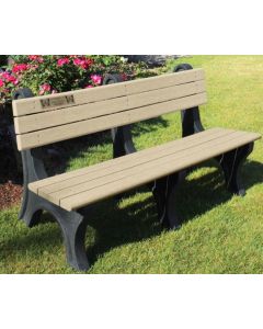 6 Foot Park Classic Memorial Bench with Laminate Plaque