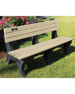 6 Foot Park Classic Memorial Bench with Plaque