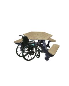 Wheelchair Accessible Hexagon Picnic Table
