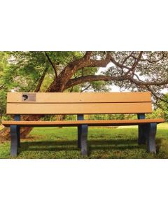Traditional Memorial 6 Foot Long Park Bench with Laminate Plaque