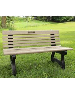 Willow 4 Foot Memorial Bench with Laminate Plaque