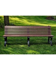 Willow Memorial 6 foot Park Bench with Laminated Plaque