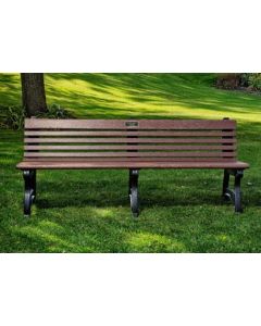 Willow Memorial 6 foot Park Bench with Plaque