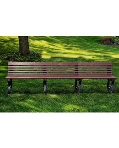 Willow 8 Foot Memorial Park Bench with Laminate Plaque 