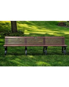 Willow 8 Foot Memorial Park Bench with Plaque 