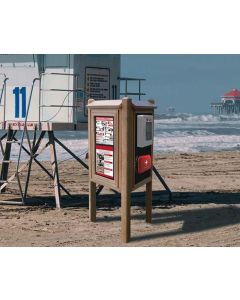 AED & Emergency Kiosk Message Center – 6′ Posts with 2 Open Sides