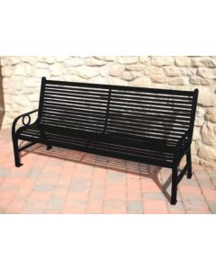6 Foot Broadway Park Bench with Horizontal Slats