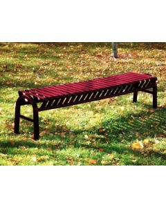 4 Foot Backless Bus Stop Bench, Heavy Duty
