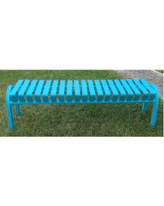 5 Foot Backless Bus Stop Bench, Heavy Duty