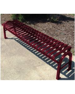 6 Foot Backless Bus Stop Bench, Heavy Duty