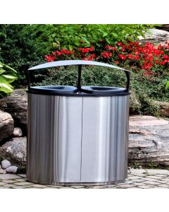 Boka Double Stream 52 Gallon Receptacle with Canopy