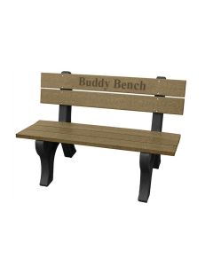 Buddy Bench - 4 Foot Econo-Mizer Traditional Plastic Buddy Bench