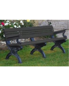6 Foot Cambridge Park Bench with Arm Rest