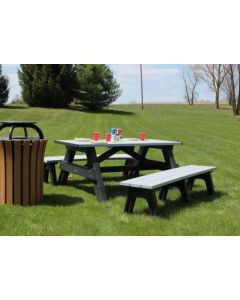 Deluxe 6 Foot Picnic Table with Detached Bench Seating
