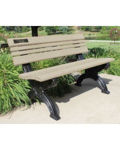 Cambridge Memorial 4 Foot Bench with Bronze Plaque