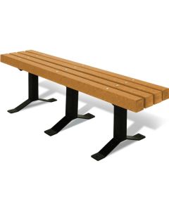 Traditional Bollard Style Bench with 4" x 4" Planks