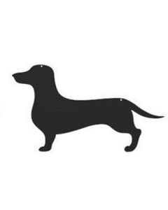 Dog Park Fence Hanger - Dachshund Silhouette