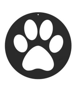 Dog Park Fence Hanger - Dog Paw Silhouette