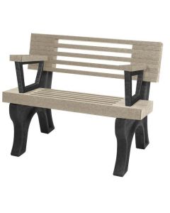 4 Foot Elite Park Bench with Arm Rest