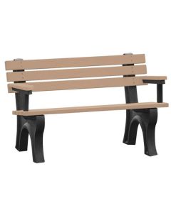 4 Foot EconoMizer Park Bench with Arm Rest