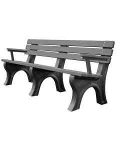 6 Foot EconoMizer Plastic Park Bench with Arm Rest