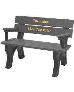 Economizer Traditional 4' Memorial Bench with Arms
