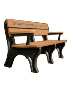 6 Foot EconoMizer Traditional Memorial Park Bench with Arm Rest
