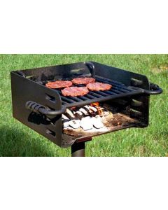 Rotating Flip-Back Grill with Adjustable Grate
