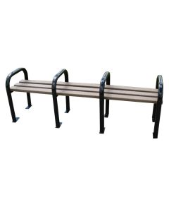 Steel and Recycled Plastic Backless 6 Foot Park Bench