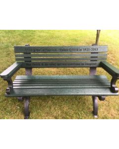 4 Foot Cambridge Memorial Park Bench with Arm Rest