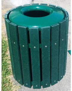 36-Gallon Trash Receptacle with Recessed Metal Top