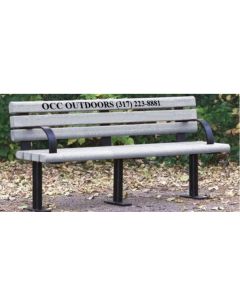 Greenwood Memorial 6-foot Park Bench With Armrest