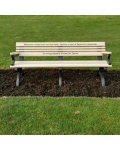 6 Foot Cambridge Memorial Park Bench With Arm Rest