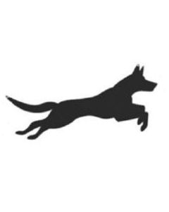 Dog Park Fence Hanger - Jumping Dog Silhouette