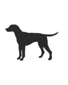 Dog Park Fence Hanger - Labrador Retriever Silhouette