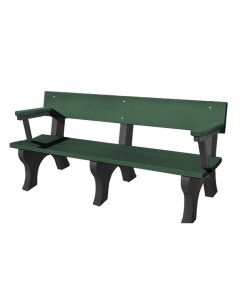 6 Foot Landmark Bench with Arm Rest