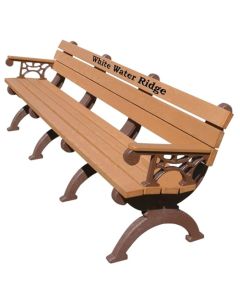 8 Foot Monarque Memorial Park Bench with Arm Rest