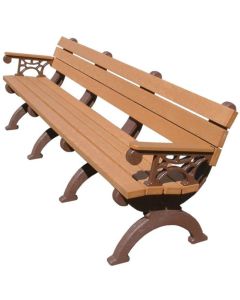 8 Foot Monarque Park Bench with Arm Rest