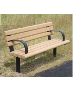 Greenwood 4-Foot Park Bench With Armrest