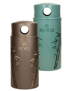 Nature Series 32 Gallon Receptacles Bamboo Stalk Design - Recycle
