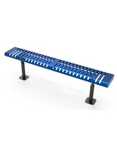 Thermoplastic Finish Slat Park Bench without Back