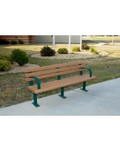 Greenwood Recycled Plastic 5-foot Park Bench With Arm Rest