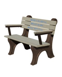 4 Foot Park Classic Memorial Bench With Arm Rest