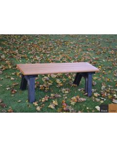 4 Foot Park Classic Recycled Plastic Bench, Backless