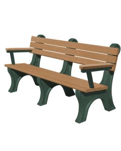 6 Foot Classic Park Bench with Arm Rest