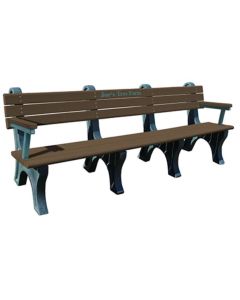 8 Foot Park Classic Memorial Bench with Arm Rest
