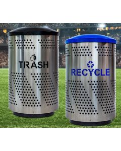 Arena 51 Gallon Perforated Stainless Steel Receptacle