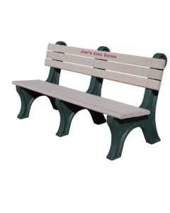 6 Foot Park Classic Plastic Memorial Bench