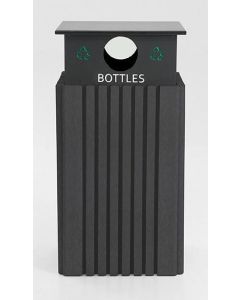 Tall 40 Gallon Recycle Receptacle-Bottles with Rain Guard